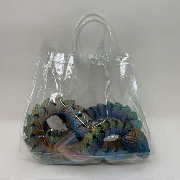 Stunning 3D Printed Articulating Snakes 5 Feet Long Décor Gift or Education 60" - Picture 7 of 7